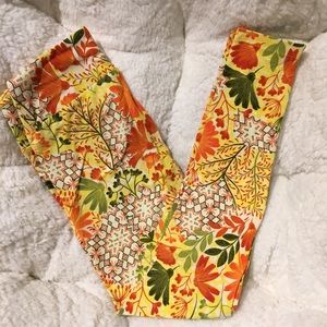 Lularoe OS Floral Leggings